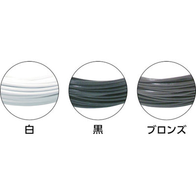 トラスコ中山（TRUSCO）　カラー針金 ビニール被覆タイプ 2.0mm×25m 黒　【品番：TCWM-20BK】