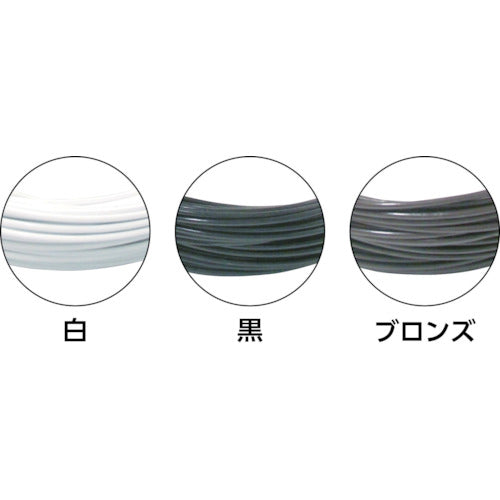 トラスコ中山（TRUSCO）　カラー針金 ビニール被覆タイプ 2.0mm×25m 黒　【品番：TCWM-20BK】