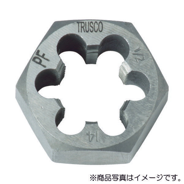 【メール便対応】トラスコ中山（TRUSCO）　六角サラエナットダイス PF1/8-28　【品番：TD6-1/8PF28】