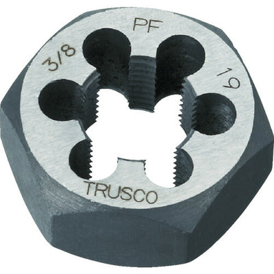 【メール便対応】トラスコ中山（TRUSCO）　六角サラエナットダイス PF3/8-19　【品番：TD6-3/8PF19】