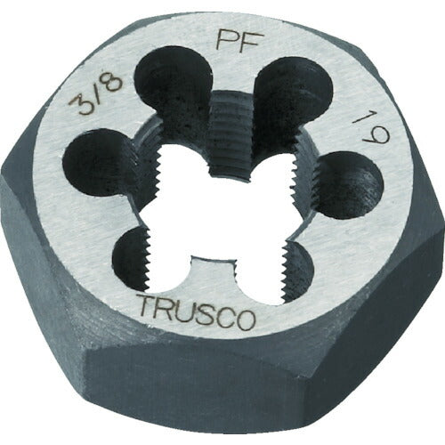 【メール便対応】トラスコ中山（TRUSCO）　六角サラエナットダイス PF3/8-19　【品番：TD6-3/8PF19】