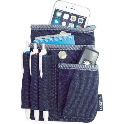 【メール便対応】トラスコ中山（TRUSCO）　デニムフラットケース スタンダード ブルー　【品番：TDC-F101】