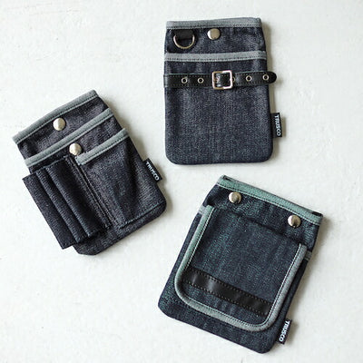 【メール便対応】トラスコ中山（TRUSCO）　デニムフラットケース フタ付き ブラック　【品番：TDC-F202】