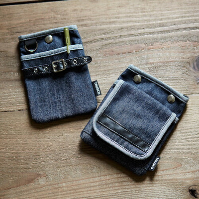 【メール便対応】トラスコ中山（TRUSCO）　デニムフラットケース フタ付き ブラック　【品番：TDC-F202】