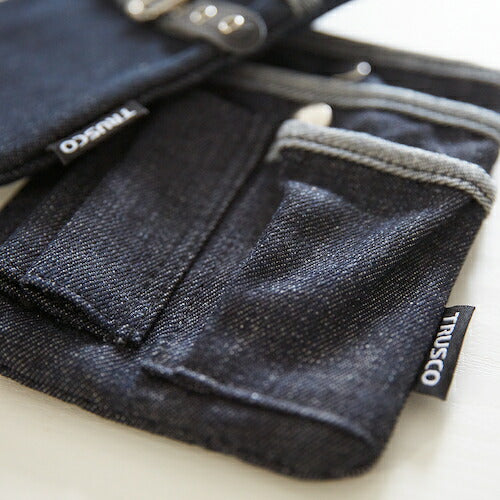 【メール便対応】トラスコ中山（TRUSCO）　デニムフラットケース フタ付き ブラック　【品番：TDC-F202】