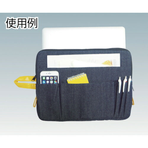 トラスコ中山（TRUSCO）　デニムタブレットケース カバータイプ ブラック　【品番：TDC-P202】