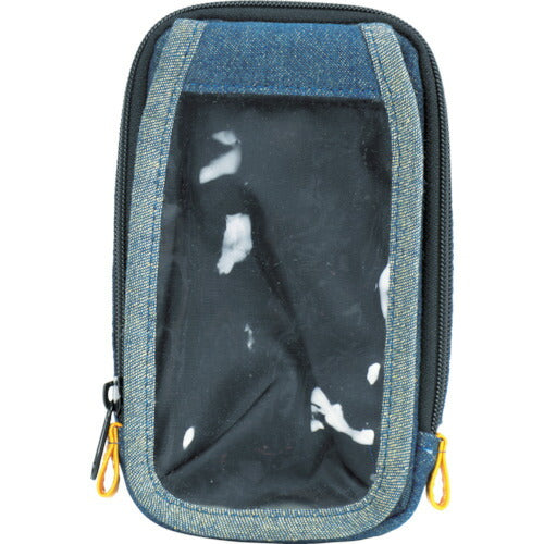 【メール便対応】トラスコ中山（TRUSCO）　デニムスマホケース 可動式タッチフィルム ブラック　【品番：TDC-S202】