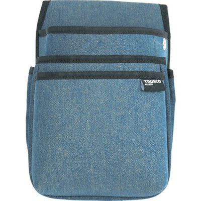 トラスコ中山（TRUSCO）　デニム腰袋 中型 3段 ブルー　【品番：TDC-T102】
