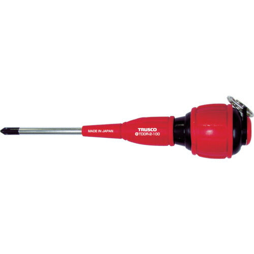 【メール便対応】トラスコ中山（TRUSCO）　落下防止電工ドライバー +1×100　【品番：TDDR-1-100】