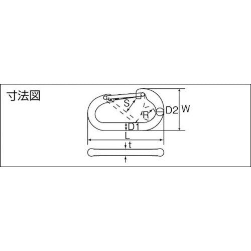 【メール便対応】トラスコ中山（TRUSCO）　Dフック ステンレス製 幅4mm （1個=1袋）　【品番：TDF-4】