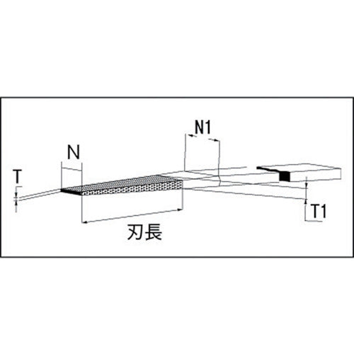 【メール便対応】トラスコ中山（TRUSCO）　ダイヤモンドテーパーヤスリ N3.25×T0.65 