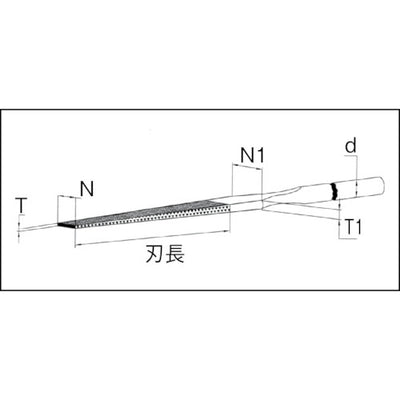 【メール便対応】トラスコ中山（TRUSCO）　ダイヤモンドテーパーヤスリ N5.55×T0.35 #600　【品番：TDHM6-600】