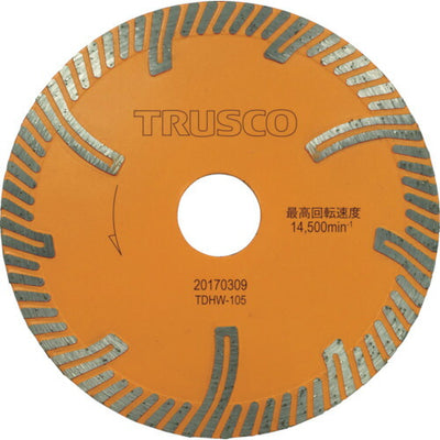 【メール便対応】トラスコ中山（TRUSCO）　ダイヤモンドカッタープロテクトウエーブ 105×1.7T×20　【品番：TDHW-105】