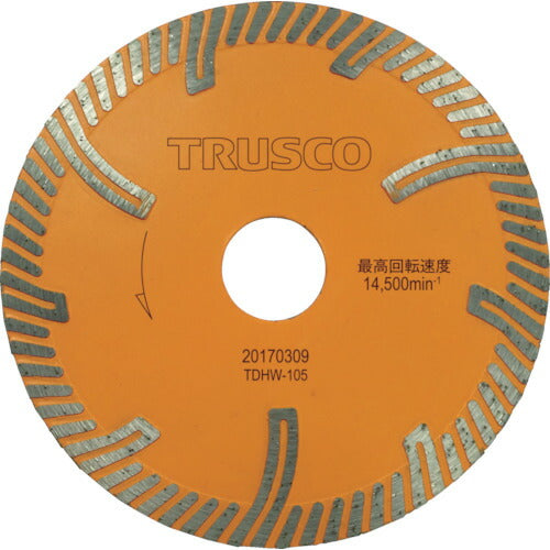【メール便対応】トラスコ中山（TRUSCO）　ダイヤモンドカッタープロテクトウエーブ 105×1.7T×20　【品番：TDHW-105】