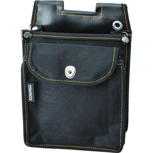 トラスコ中山（TRUSCO）　内線工事用電工腰袋 前ポケット フタ付　【品番：TDI-FM-BK】