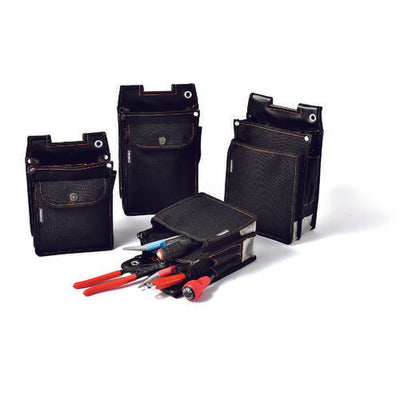 トラスコ中山（TRUSCO）　内線工事用電工腰袋 前ポケット付　【品番：TDI-M-BK】