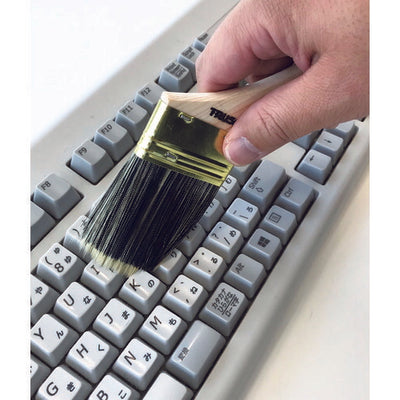 【メール便対応】トラスコ中山（TRUSCO）　導電性ダスター刷毛 平 全長220mm　【品番：TDPB-55】