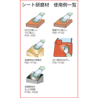 トラスコ中山（TRUSCO）　空研ぎペーパー228×280 #150 5枚入　【品番：TDSP-150-5P】
