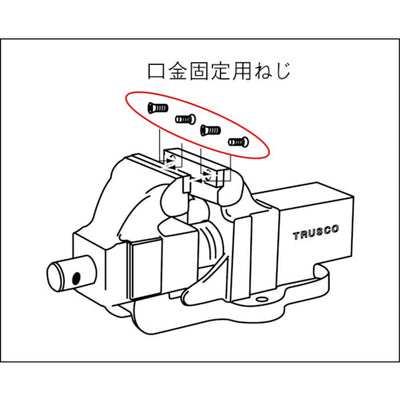 【メール便対応】トラスコ中山（TRUSCO）　TDWV-165用口金固定ネジ 6個セット　【品番：TDWV-165NS】