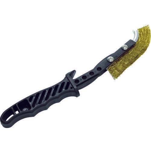 【メール便対応】トラスコ中山（TRUSCO）　チャンネルブラシ EグリップJ型 真鍮線　【品番：TEBJ-BR】