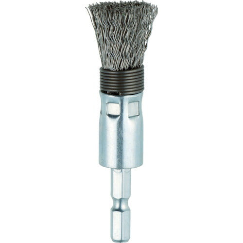 【メール便対応】トラスコ中山（TRUSCO）　六角軸筒型ブラシΦ15×6.35 SUS 0.3スプリング付　【品番：TEBS6-15SUS】