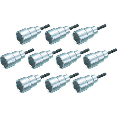 【メール便対応】トラスコ中山（TRUSCO）　まとめ買い 電動ドライバーソケット ショート 8mm 10個入　【品番：TEF-8S-10】