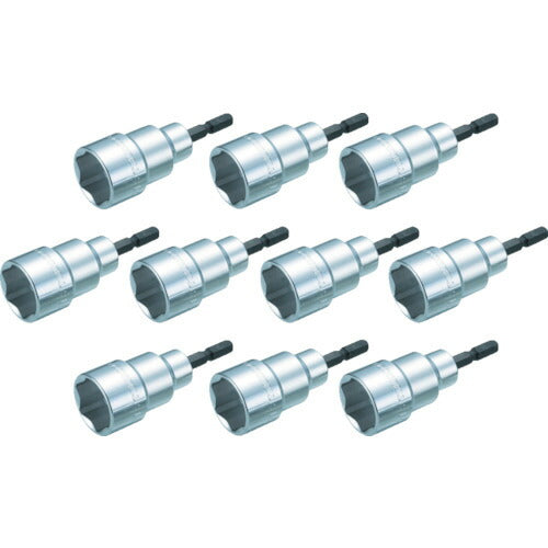 【メール便対応】トラスコ中山（TRUSCO）　まとめ買い 電動ドライバーソケット ショート 8mm 10個入　【品番：TEF-8S-10】