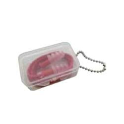 【メール便対応】トラスコ中山（TRUSCO）　耳栓シリコンフランジ型 金属探知反応タイプ（コード付き、ケース入り）　【品番：DEP-209SC】