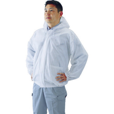 トラスコ中山（TRUSCO）　エレブレイク（コロナ放電式帯電防止不織布）フード付ジャンパー M　【品番：TELPC-FJ-M】