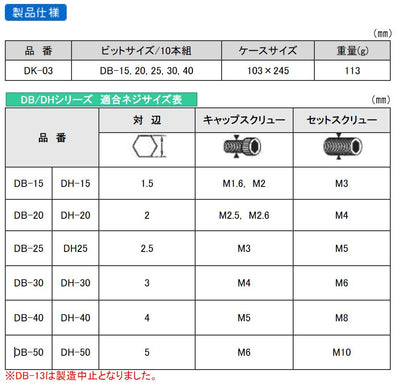 【メール便対応】エンジニア　ボールドライバーセット　【品番：DK-03】