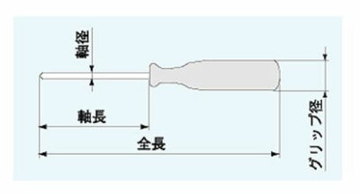 【メール便対応】エンジニア　スタンダードドライバー -2.6×0.35 154mm　【品番：DS-14】