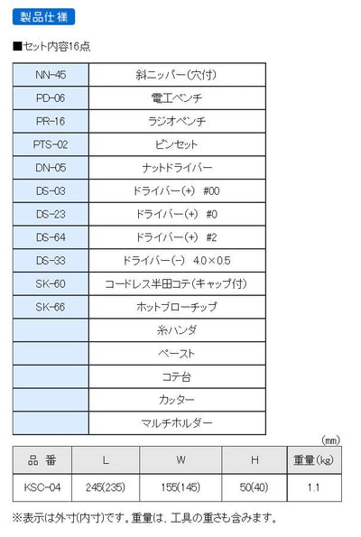 エンジニア　ツールキット　【品番：KSC-04】