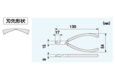 【メール便対応】エンジニア　強力ニッパー 125mm　【品番：NK-15】