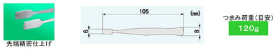 【メール便対応】エンジニア　ピンセット 先端平型 105mm　【品番：PT-15】