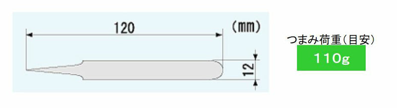 【メール便対応】エンジニア　チタンピンセット（GG型） 120mm　【品番：PTN-02】