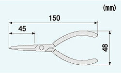 【メール便対応】エンジニア　Eリングプライヤー 150mm　【品番：PZ-01】