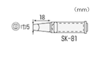 【メール便対応】エンジニア　SK-70シリーズ用半田コテチップ（ハイパワー用）　【品番：SK-81】