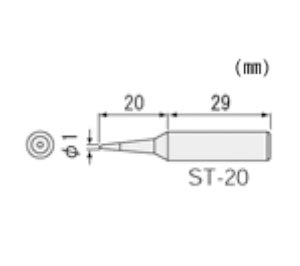 【メール便対応】エンジニア　SK-40シリーズ用半田コテチップ　【品番：ST-20】