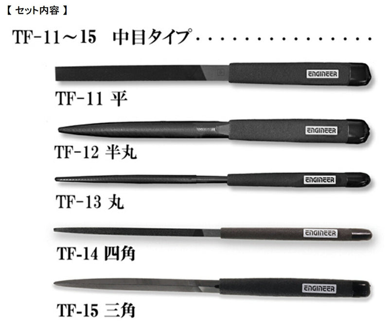 エンジニア　ジェットブラックヤスリセット（中目タイプ）　【品番：TFS-10】