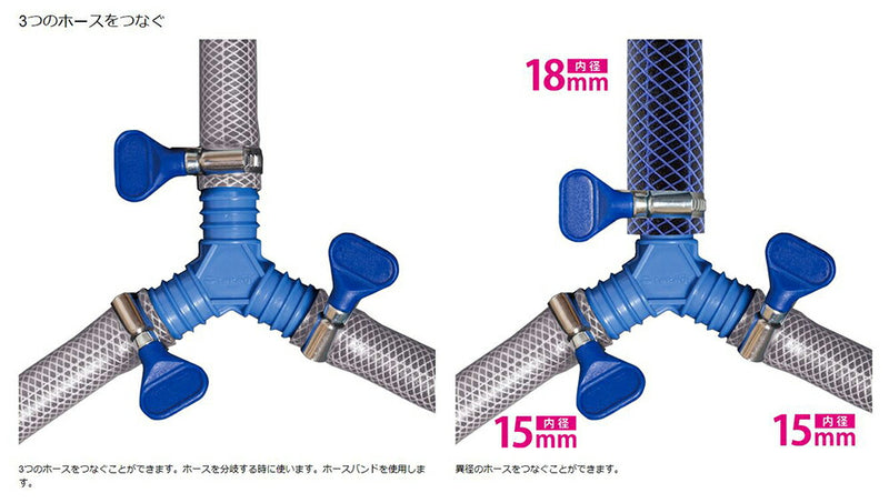 タカギ　三ツ又ホース継手セット　【品番：G153FJB】