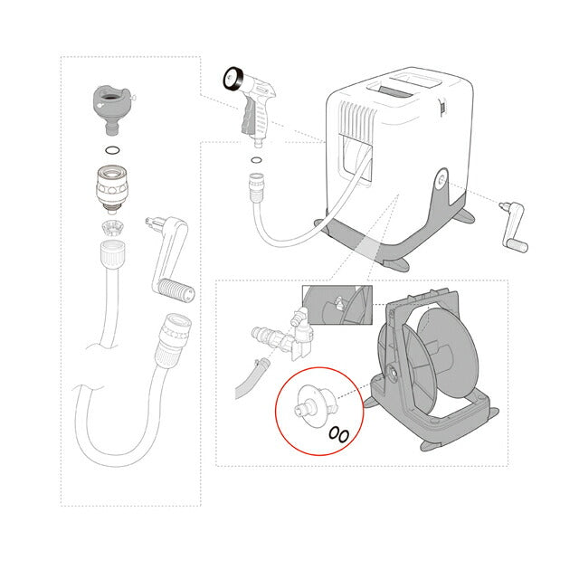 タカギ　オーロラBOXY本体ニップルセット　【品番：QRC201GY2】○