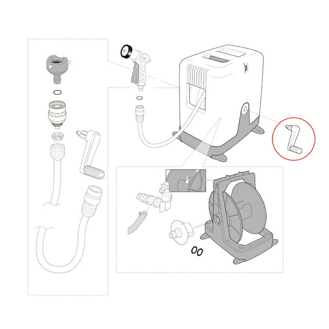 タカギ　オーロラハンドル小（GY）　【品番：QR200GY2】◯