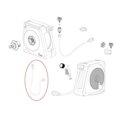 タカギ　オーロラNANO用1.5mセット（ニップルなし）　【品番：QR0017】●