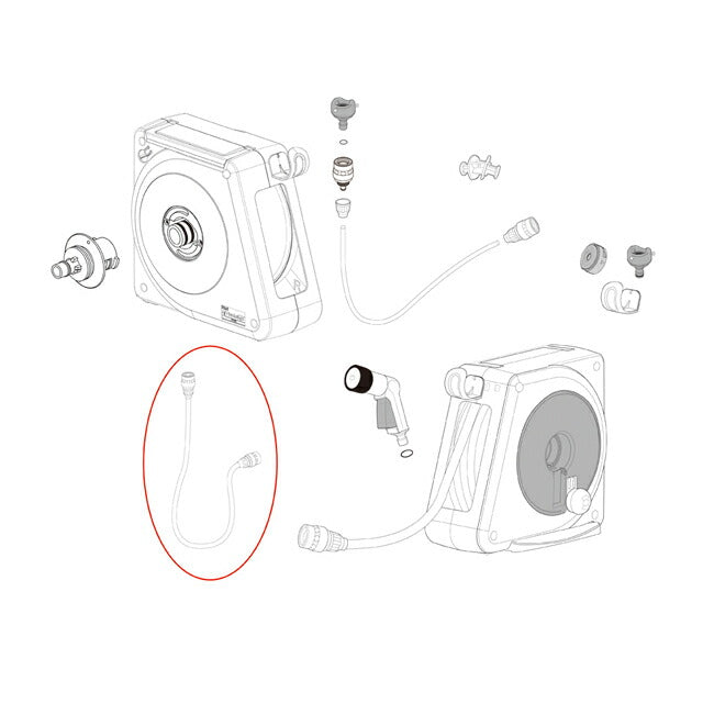 タカギ　オーロラNANO用1.5mセット（ニップルなし）　【品番：QR0017】●