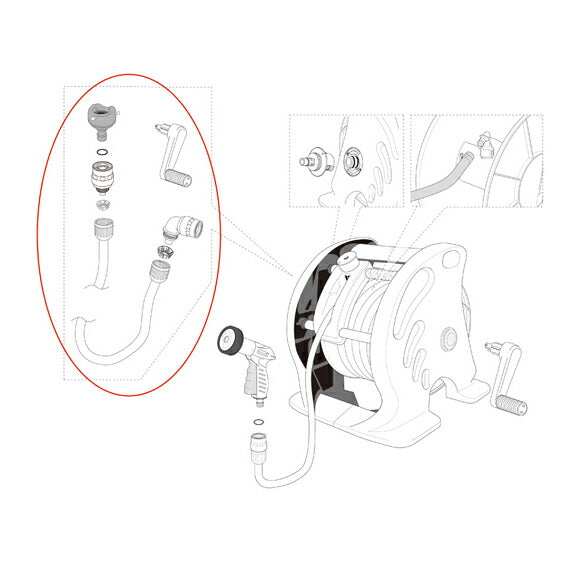 タカギ　1.2mセットφ12（NB、L型コネクター）　【品番：QR0002】●