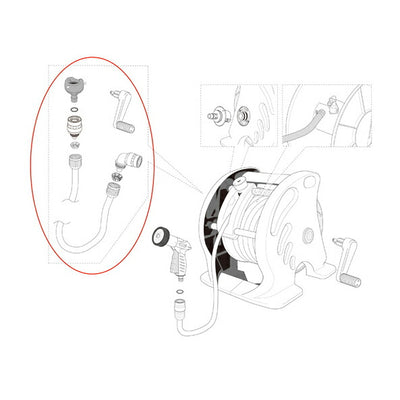 タカギ　1.5mセットφ12ツイスター（NB）　【品番：QR205TNB1】