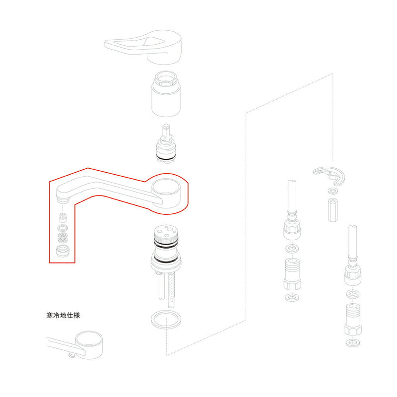 タカギ　JMB002 吐水パイプ（寒冷地）　【品番：JM99113】