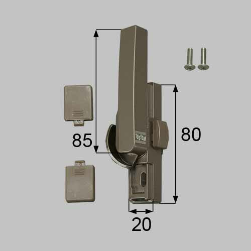 LIXIL（トステム）　サッシ錠（クレセント）　ブロンズ　【品番：AAAZC22L】◯