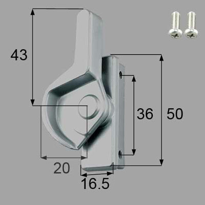 LIXIL（トステム）　サッシ錠（クレセント）　シルバー　【品番：AZWS009】◯