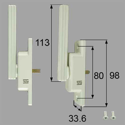 LIXIL（トステム）　サッシ錠（グレモン）　ホワイト　【品番：FNMW048】